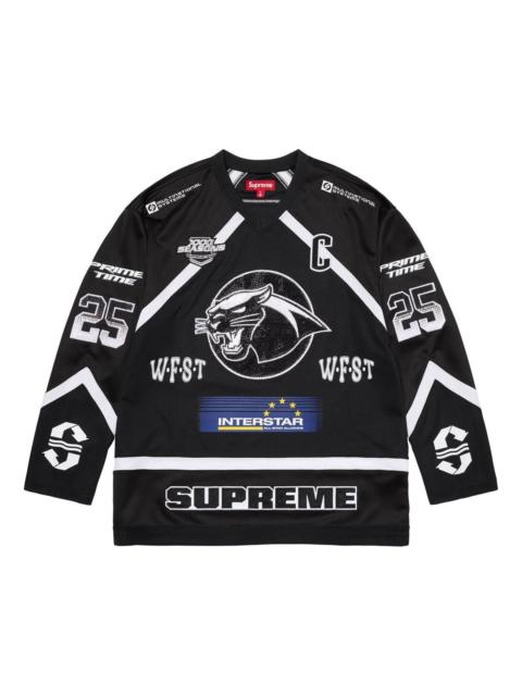 Supreme Supreme Rhinestone Hockey Jersey 'Black' SS25KN29-BLACK