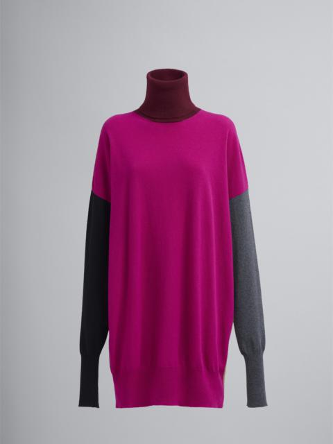 Marni COLOURBLOCK WOOL AND CASHMERE SWEATER