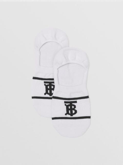 Burberry Monogram Intarsia Cotton Blend Sneaker Socks