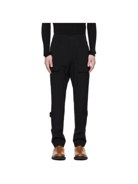 Dries Van Noten Black Paneled Cargo Pants