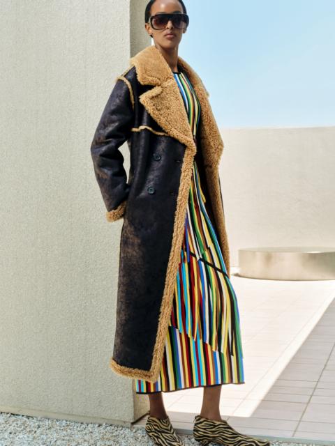 SIMONMILLER Jetz Faux Shearling Coat In Black