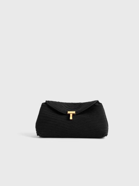 TOTEME Mini T-lock rope clutch black