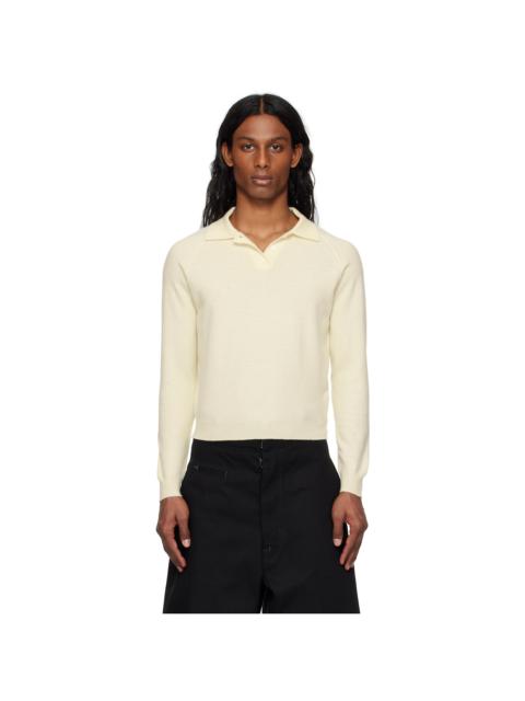 Maison Margiela Off-White Wool Polo