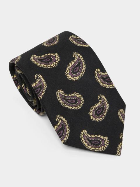TODD SNYDER Italian Silk Dark Paisley Tie