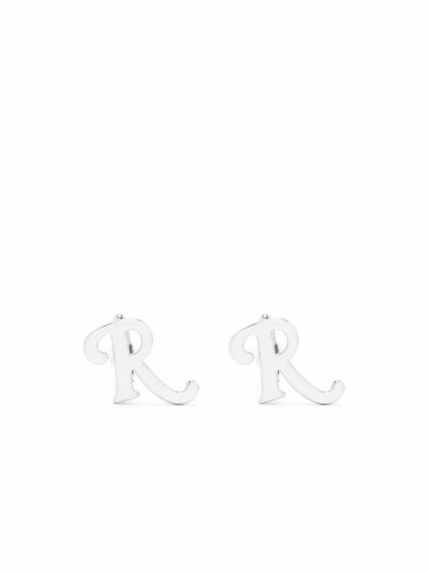 Raf Simons R silver-plated cufflinks