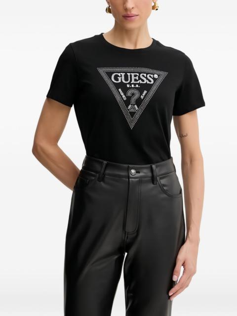 GUESS USA rhinestone-embellished short-sleeve T-shirt