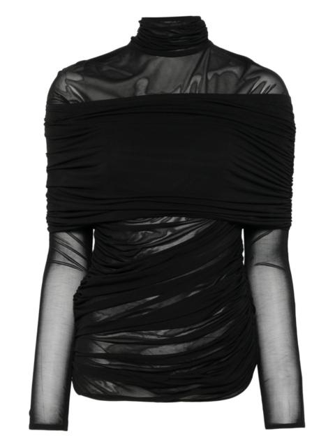 MUGLER ruched top