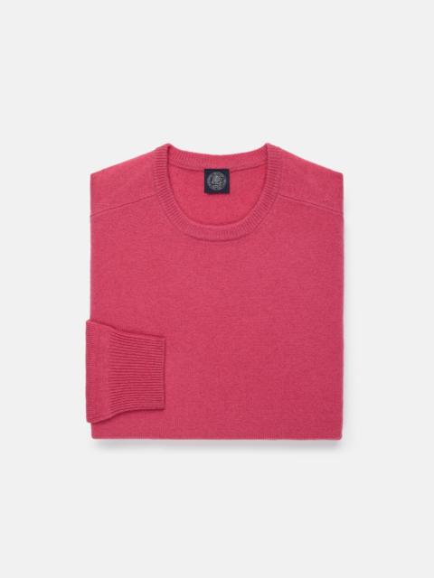 J. PRESS PINK LAMBSWOOL CREWNECK SWEATER