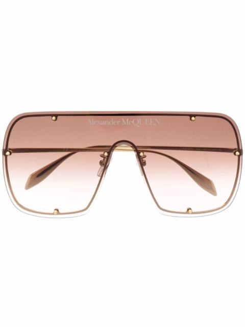 Alexander McQueen ALEXANDER MCQUEEN Pilot-frame sunglasses Gold