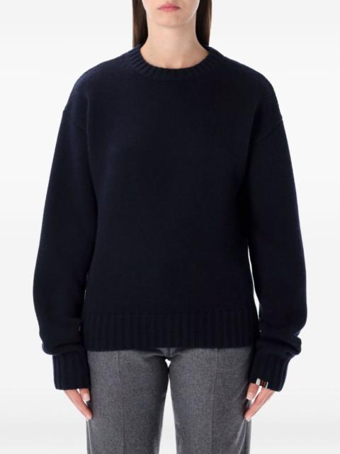 extreme cashmere long-sleeve ribbed sweater