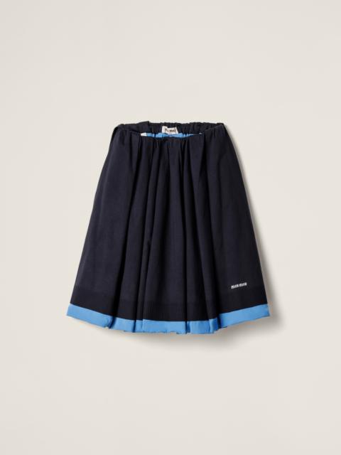 Miu Miu Knit and poplin skirt