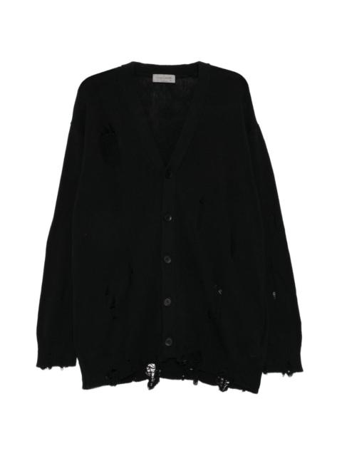 Yohji Yamamoto distressed button-up cardigan