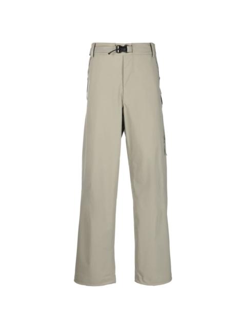 C.P. Company logo-patch belted wide-leg trousers