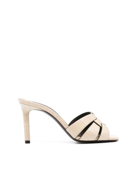 SAINT LAURENT Tribute 85mm leather mules