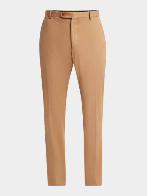 Brioni Men's Journey Flat-Front Trousers