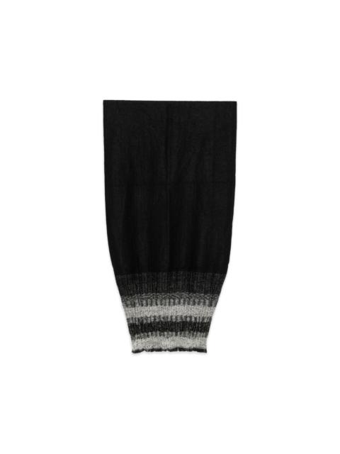 Yohji Yamamoto striped fringed scarf