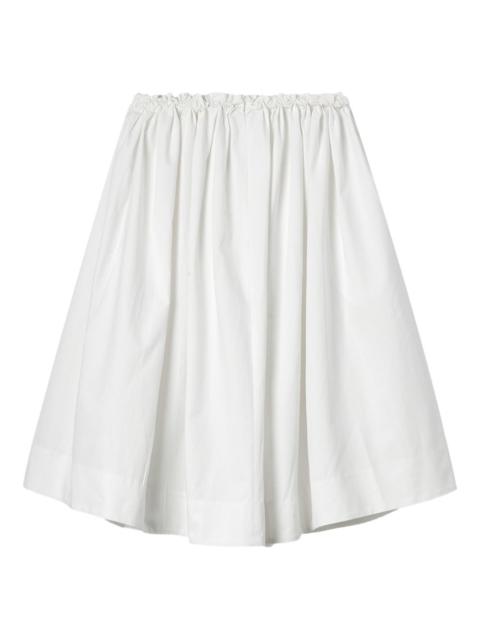 SHUSHU/TONG gathered-waist cotton A-line skirt