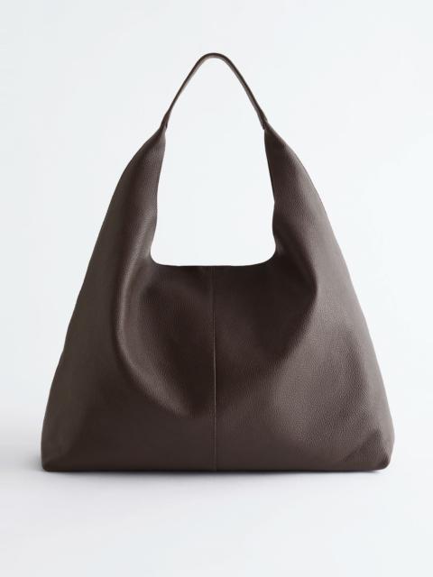 & Other Stories Large Leather Tote Bag