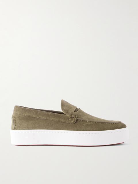 Christian Louboutin Paqueboat Suede Penny Loafers