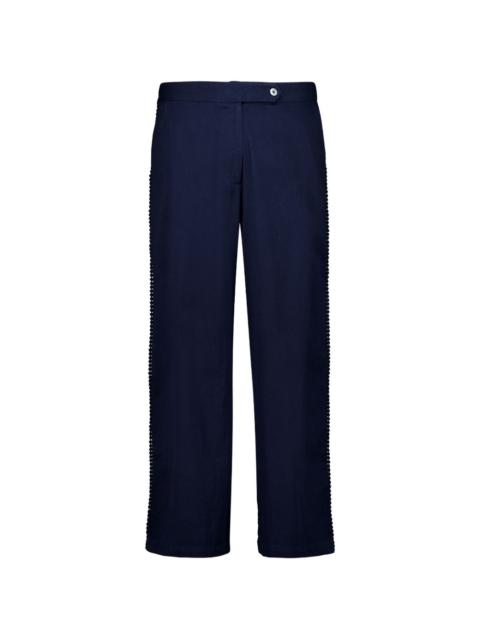 baziszt crochet-trim Corniche trousers