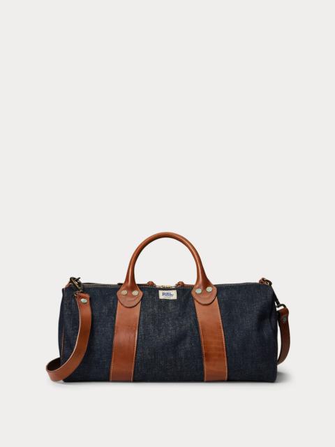 RRL by Ralph Lauren Leather-Trim Indigo Denim Duffel