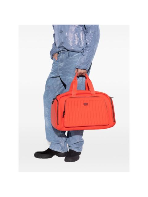 Diesel ribbed-panel logo-plaque holdalls
