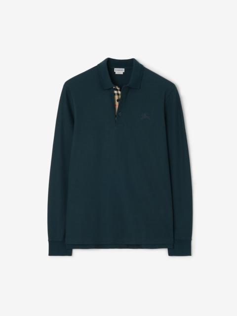 Burberry Long-sleeve Cotton Polo Shirt