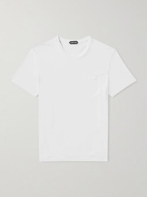 TOM FORD Cotton and Silk-Blend Jersey T-Shirt White