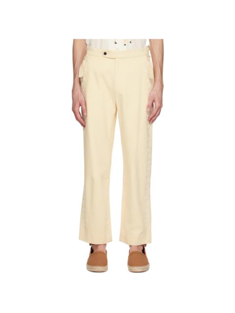 BODE floral-embroidery chino trousers