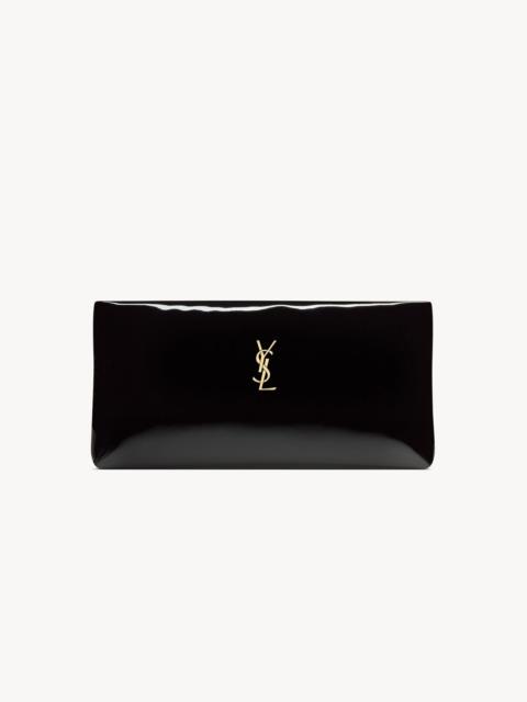 SAINT LAURENT CALYPSO POUCH IN SHINY CANVAS