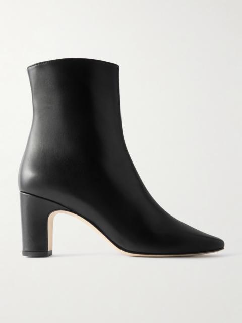 Manolo Blahnik Ofaralo Leather Ankle Boots