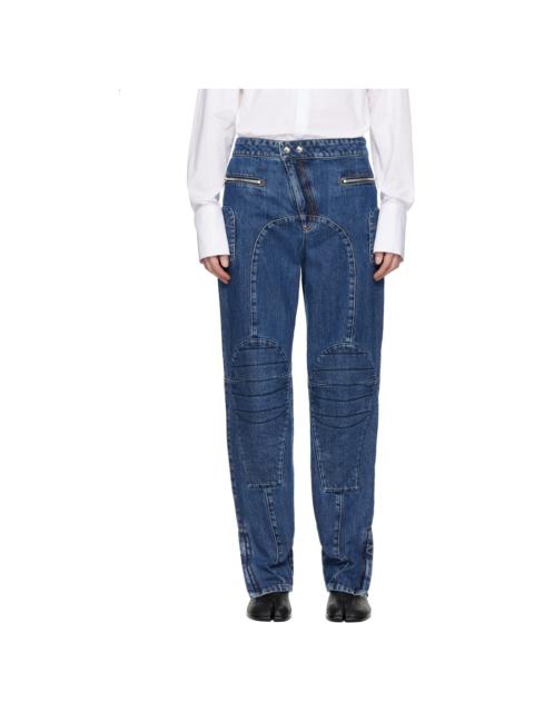 Jean Paul Gaultier Blue Patchwork Jeans