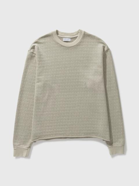 John Elliott RAW EDGE JACQUARD TERRY CREWNECK