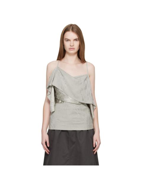 MM6 Maison Margiela Gray Folded Jacquard Camisole