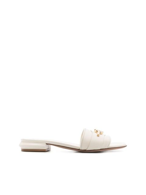 Vlogo-plaque slip-on sandals