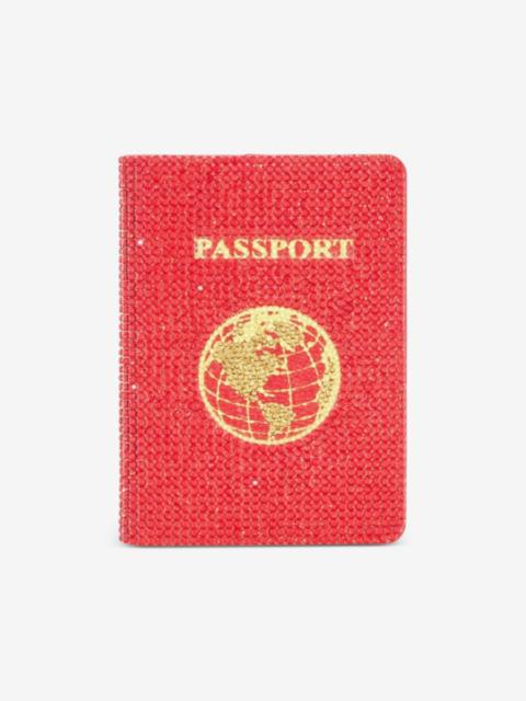 JUDITH LEIBER Traveler Red crystal-embellished passport cover