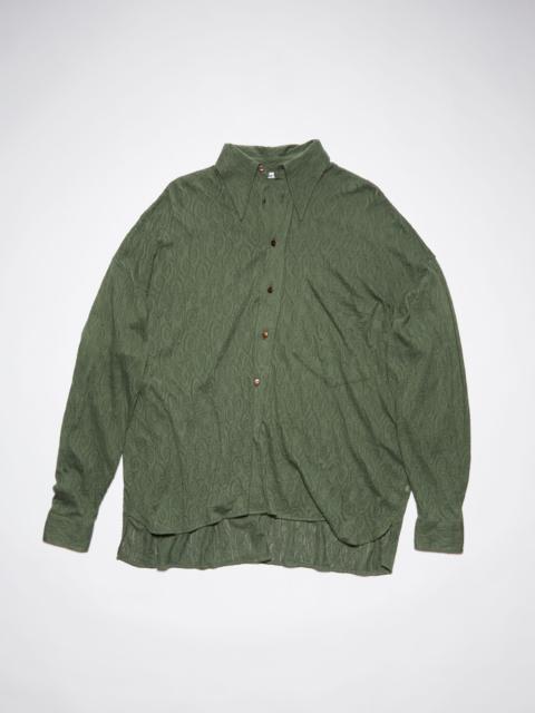 Acne Studios Button-up shirt lace pattern - Forest green
