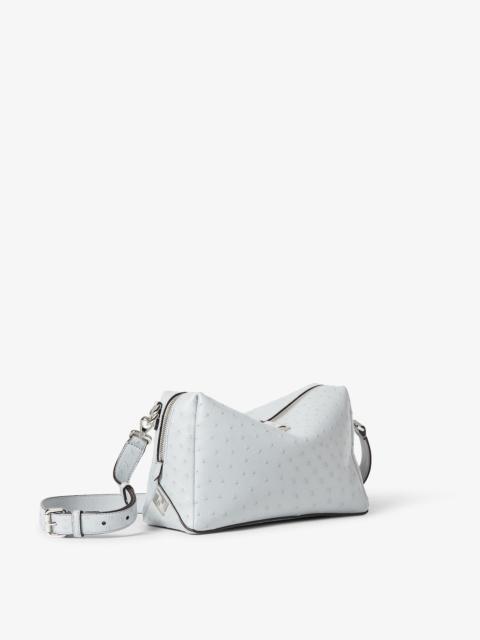 FENDI Fendi Lui Medium Pearl gray ostrich leather bag