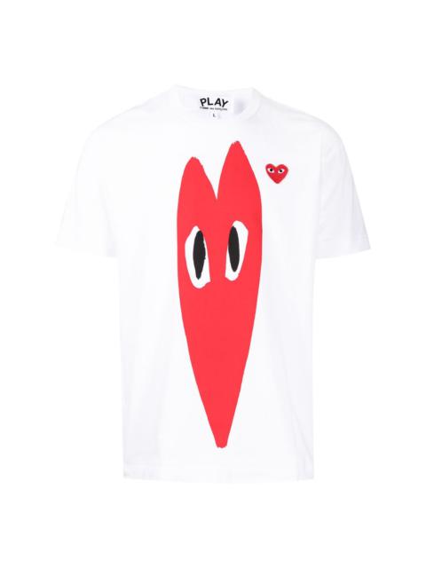 heart-print short-sleeved T-shirt