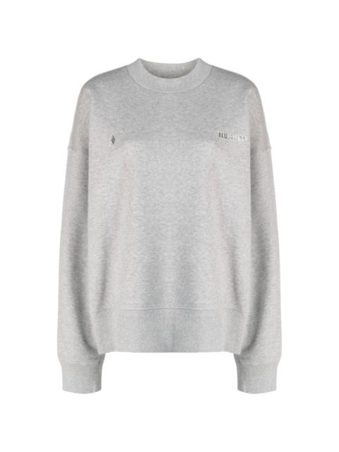 logo-appliquÃ© drop-shoulder cotton sweatshirt