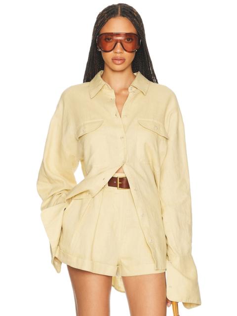 HELSA Washed Linen Shirt