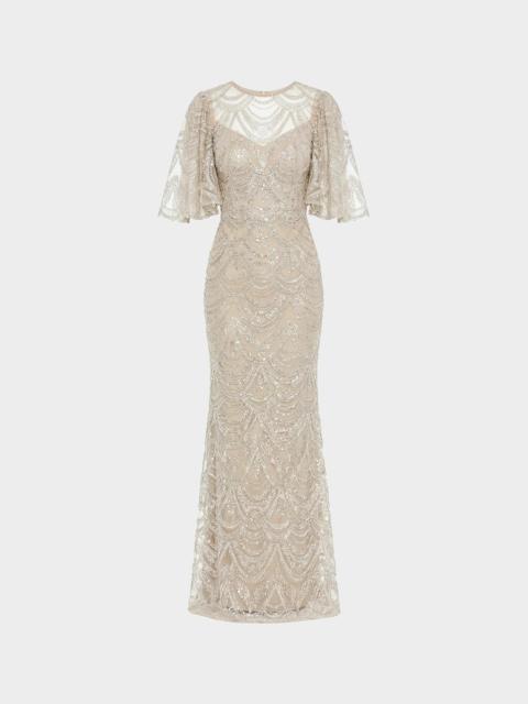 MAC DUGGAL Sequin-Embellished Column Gown