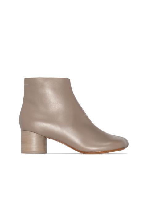 MM6 Maison Margiela Anatomical 45mm square-toe ankle boots