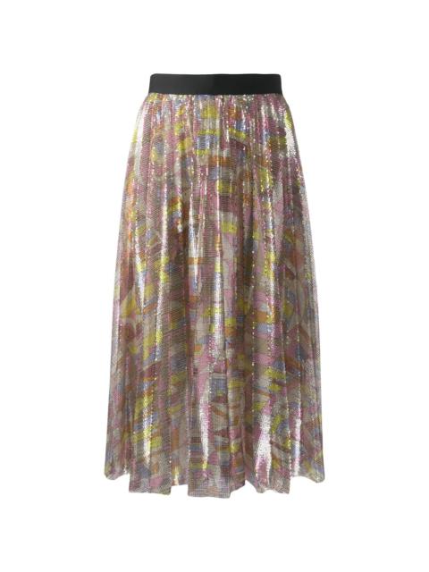 sequin pleated skirt