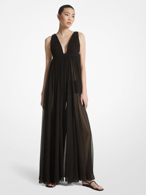 MICHAEL KORS COLLECTION Silk Chiffon Empire Goddess Gown