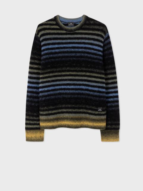 Multi-Stripe Merino-Blend Sweater