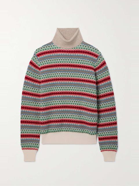 Loro Piana Holiday Noel Fair Isle cashmere-jacquard turtleneck sweater
