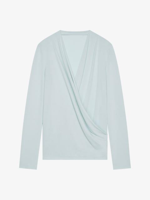 DRAPED BLOUSE IN CREPE JERSEY