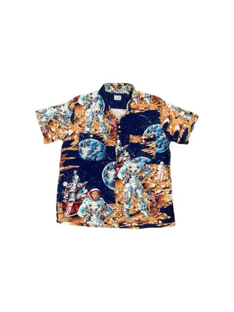 Other brands Japanese Brand - Vintage 90s Moon Landing Aloha Shirt Made By Seilin Rayon