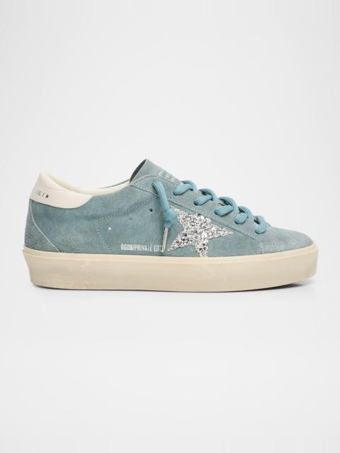 Golden Goose Hi Star Suede Glitter Low-Top Sneakers